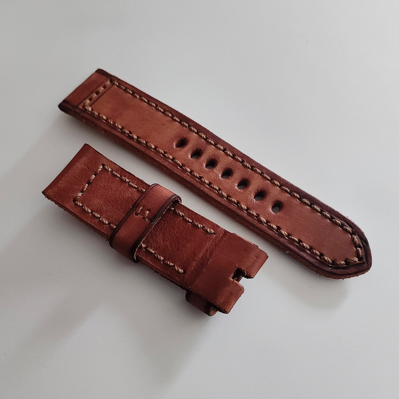 1358 Correa vintage PAM ocuri Envejecido MarjofraStraps b - Correas de reloj artesales