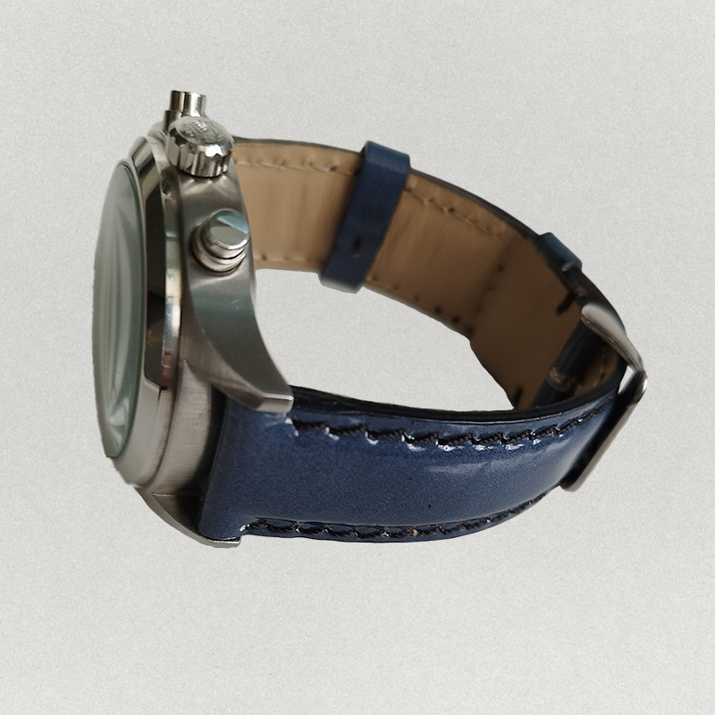 Correa de reloj de cabra charol alomada