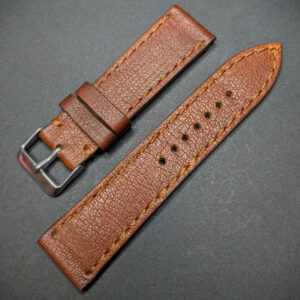 detalles correa de reloj clásica 1968 marrón marjofra