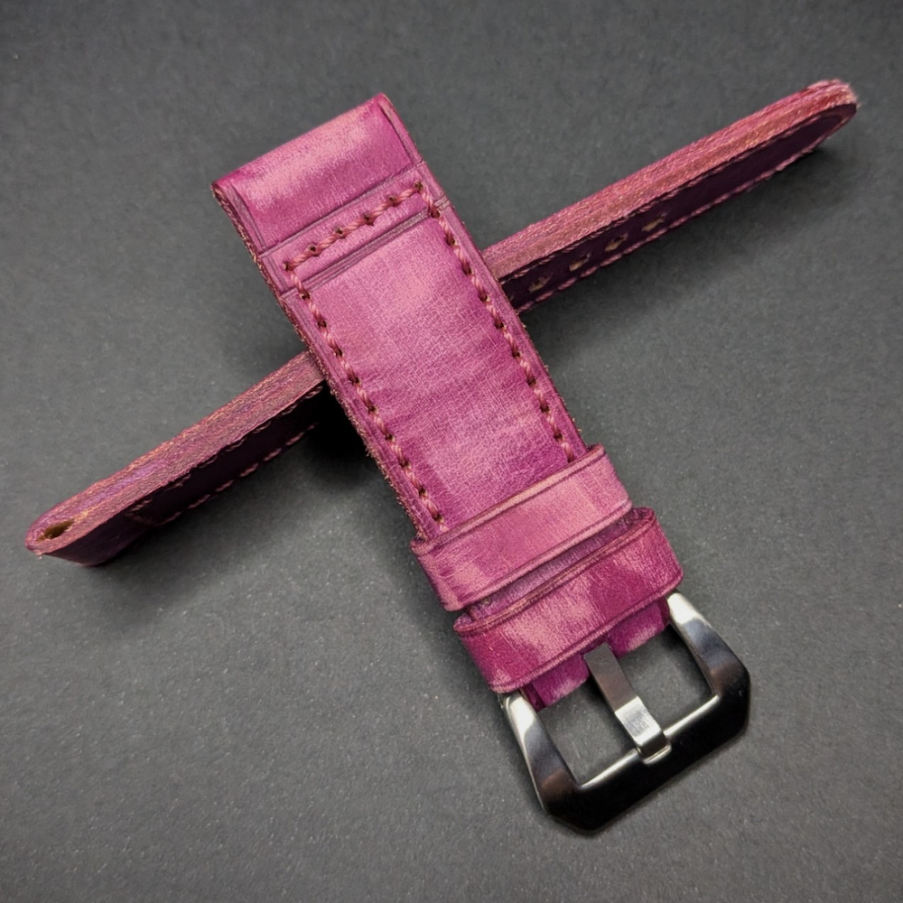 correa de reloj vintage rústica morada