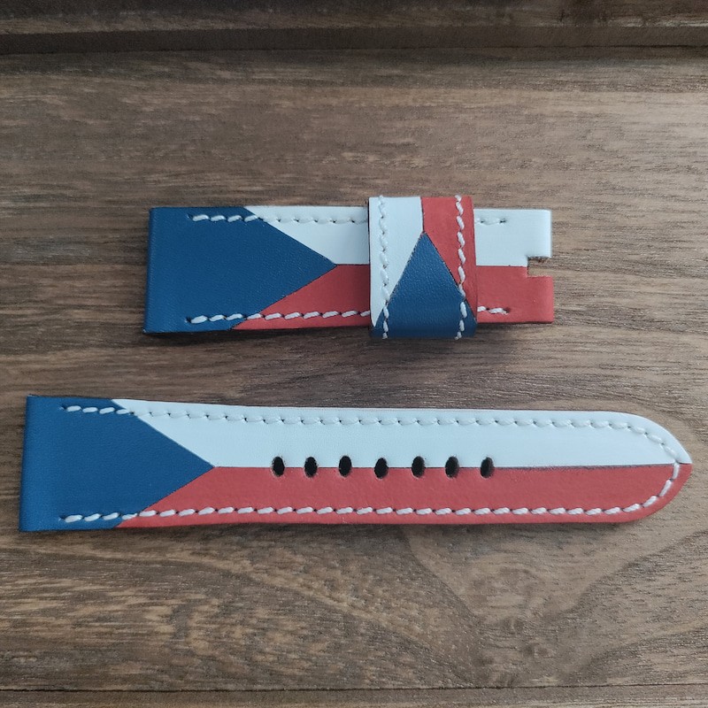 Correas de reloj de cuero bandera republica checa