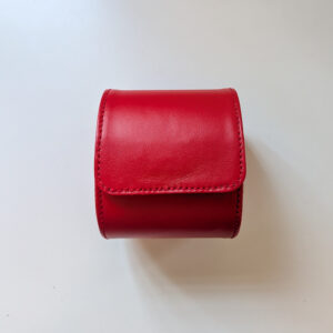 estuche de reloj cuero rojo marjofra straps frontal