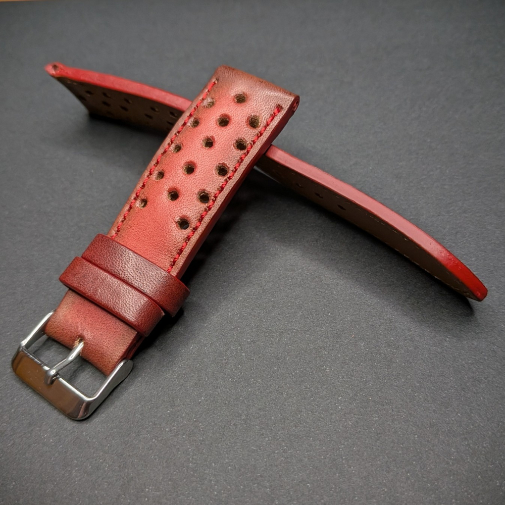correa de reloj racing en color rojo marjofra straps