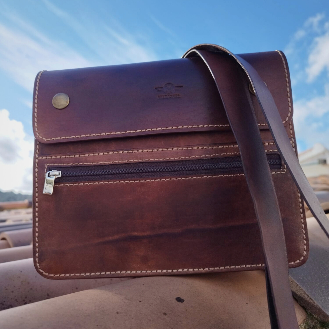 Bolso pastor de cuero hecho a mano Ubrique Marjofra 4 w Bolso pastor de cuero hecho a mano Ubrique Marjofra - Marrón