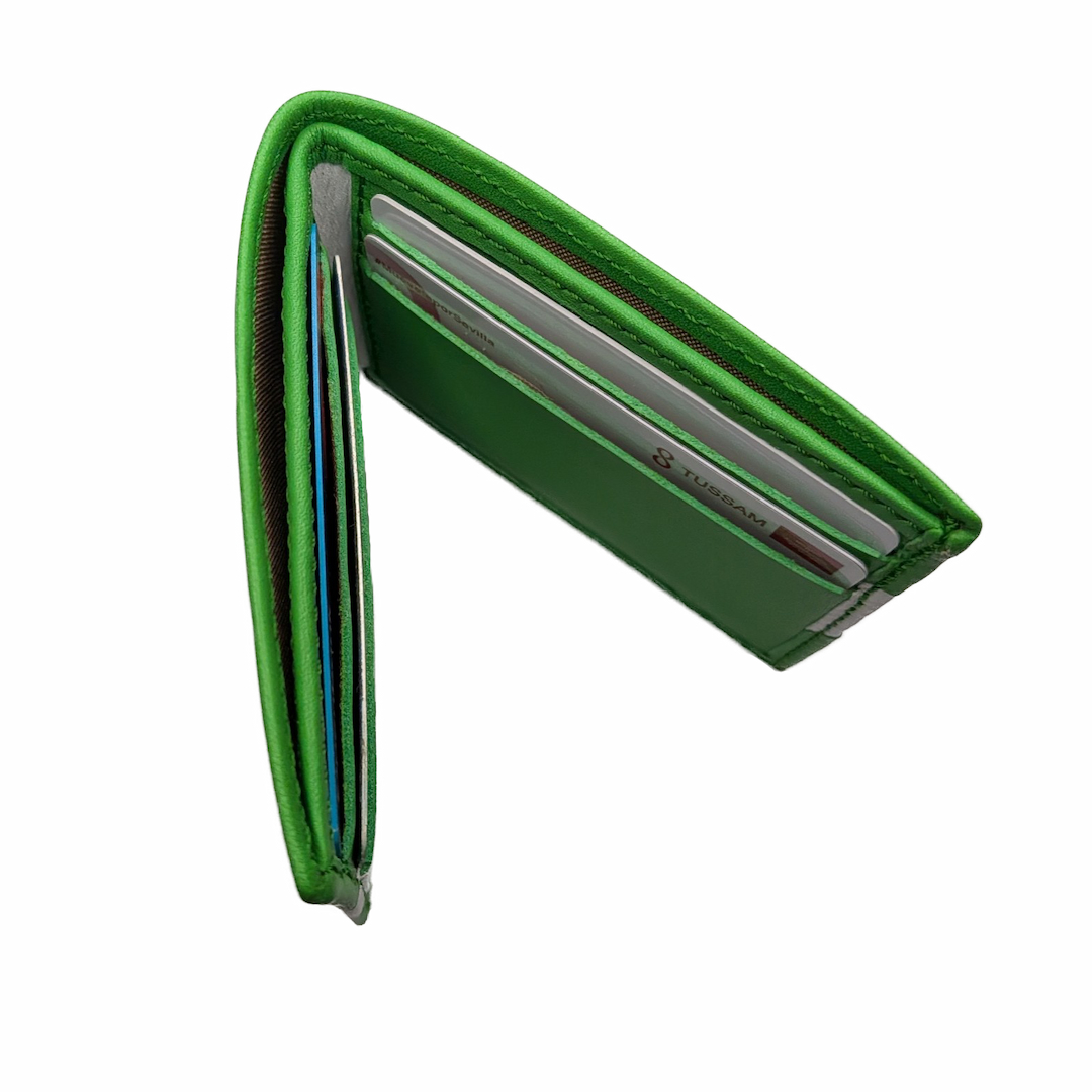 leather wallet andalusia green and white marjofra spain leather wallet andalusia green and white marjofra spain 1