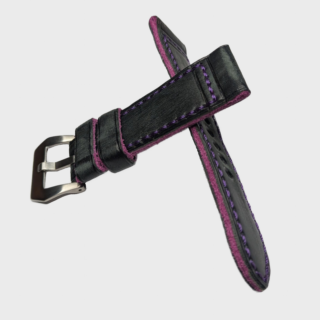 correa de reloj ocuri negro morado marjofra